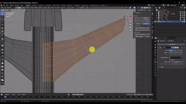 Extrude wings