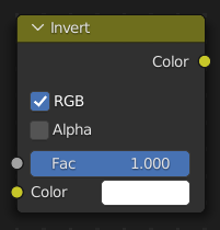 Compositing node types compositor node invert