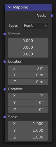 Node types shader node mapping